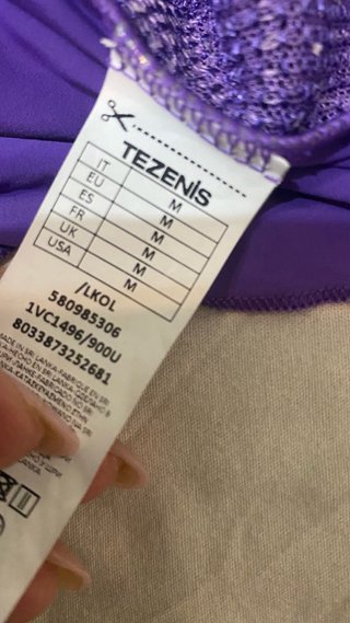 Abito paillettes viola taglia M