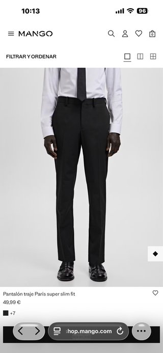 Traje de hombre negro