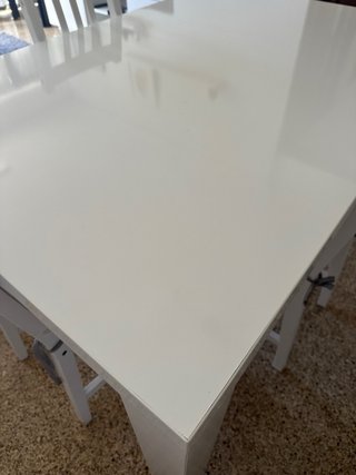 Mesa Comedor + 4 Sillas IKEA Blanca