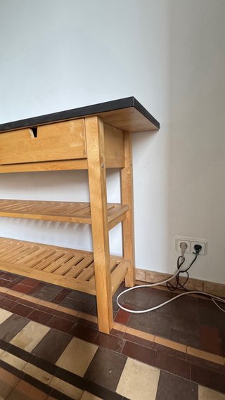 Cómoda de cocina madera con cajones