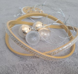 Lampadario a sospensione 4 pendenti led oro