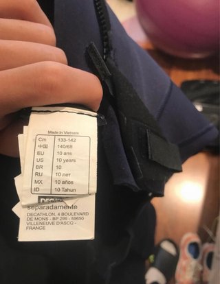 Neopreno Olaian Talla 12 Años