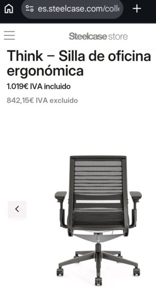 Silla de oficina Steelcase Think Negra
