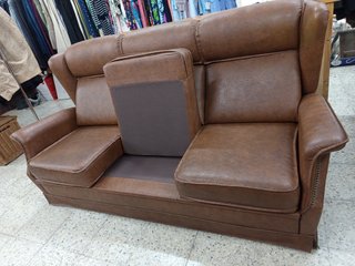 Sofá Vintage Polipiel Marrón
