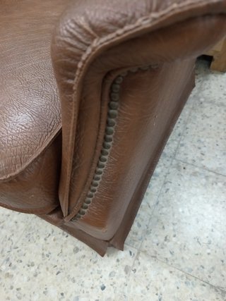 Sofá Vintage Polipiel Marrón