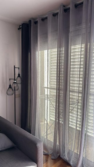 Cortinas con barra y soportes nuevo