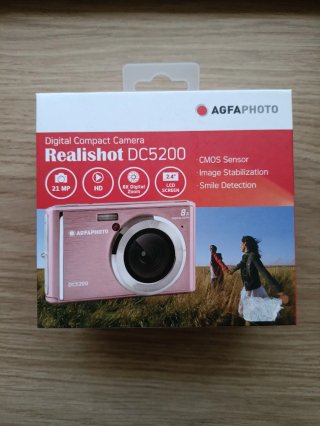 Cámara de fotos rosa
