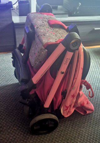 Silla de paseo niña rosa estrellas