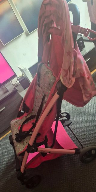 Silla de paseo niña rosa estrellas