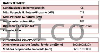 Plancha Gas Cromo Ranurada Serie 500 - PLC600CRRN