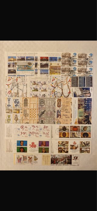 13 Minipliegos + 5 carnets Sellos usados  España
