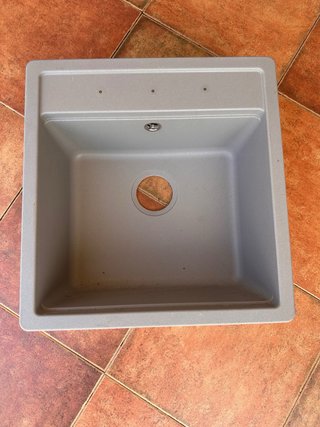 Fregadero cocina cuarzo gris