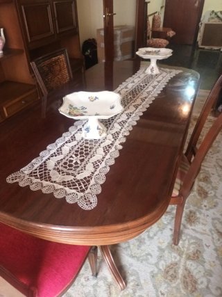 Mesa de comedor extensible de madera
