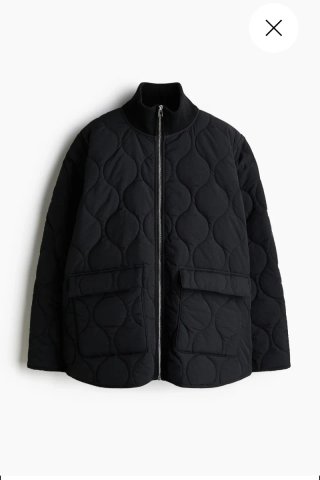 Chaqueta acolchada negra