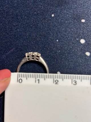 Anello Trilogy Argento Moissanite