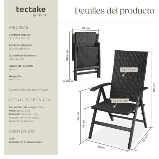 Conjunto 2 Sillas TeckTake Plegables