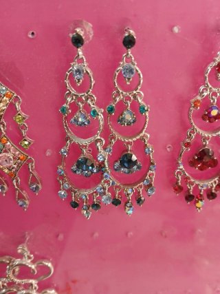 Pendientes largos de fiesta plateados precio unida