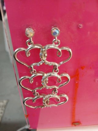 Pendientes largos de fiesta plateados precio unida