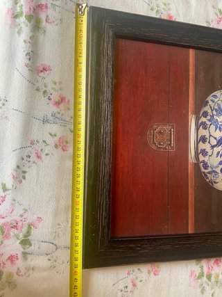Set 3 quadri decorativi blu e marroni