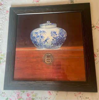 Set 3 quadri decorativi blu e marroni