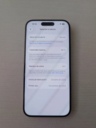 iPhone 15 Pro Negro 86% Batería 128GB Libre iCloud