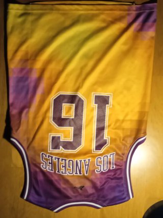 Camiseta Los Angeles 16 Morado/Amarillo