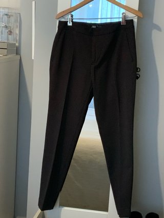 Pantalones Zara Negro/Blanco Estampado
