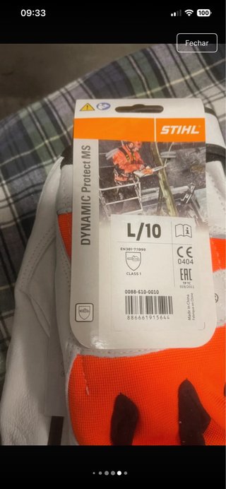 Luvas STIHL DYNAMIC Protect MS L/10