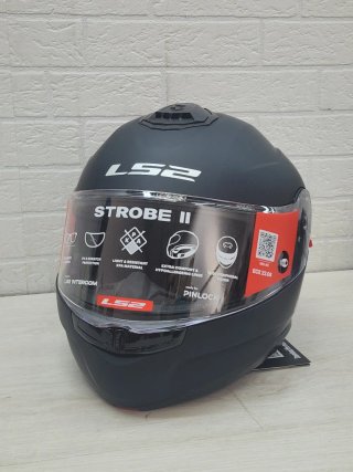 Casco Moto Modular LS2 Strobe II Negro Mate XL