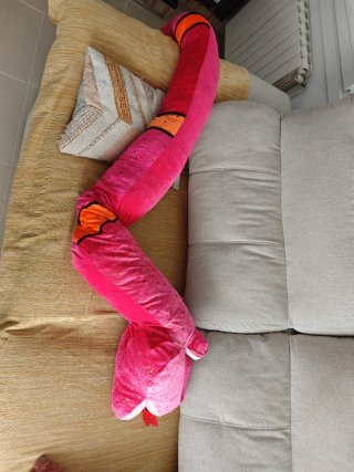 Peluche Serpiente Rosa Gigante Infantil