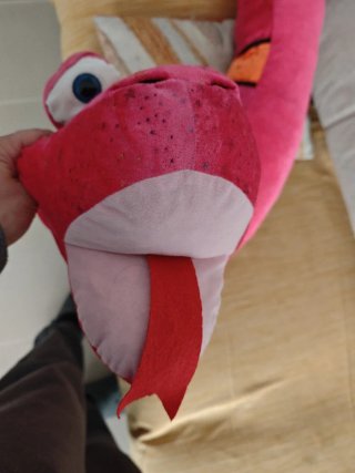 Peluche Serpiente Rosa Gigante Infantil