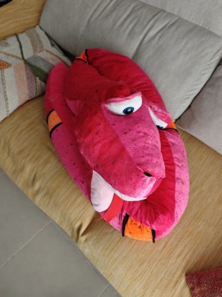 Peluche Serpiente Rosa Gigante Infantil