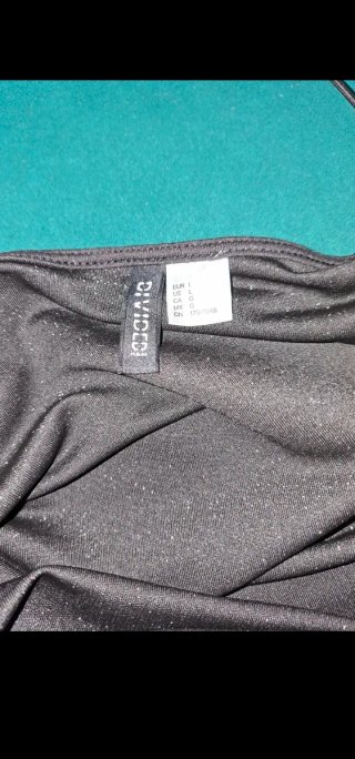 Vestido H&M Brillantina Plateado
