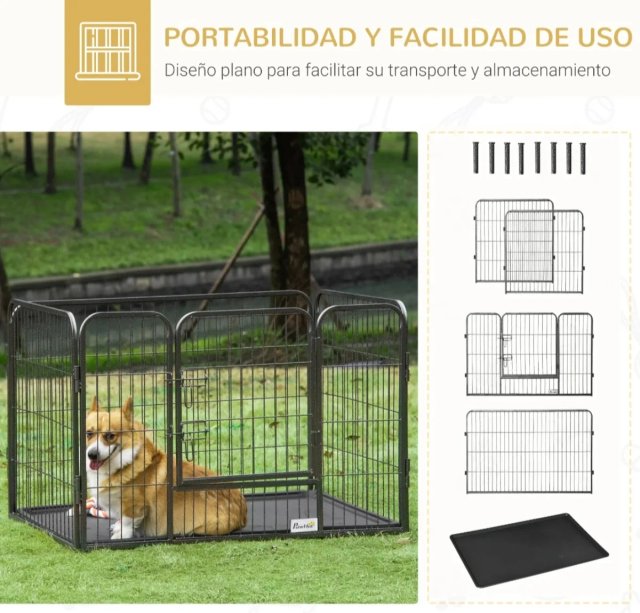 Parque rectangular para mascotas