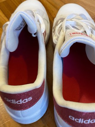 Adidas Sneakers Bianche Glitter Rosse Tg 39.5