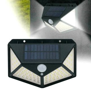 4 Faretti da Esterno ad Energia Solare con 100 LED