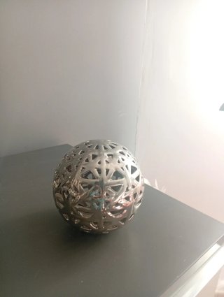 Esfera Decorativa Metal Plateado