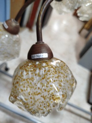 Lámpara de techo forja y cristal