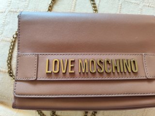 Borsa Moschino Marrone e Oro