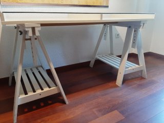 Mesa Ikea Blanca Patas Caballete