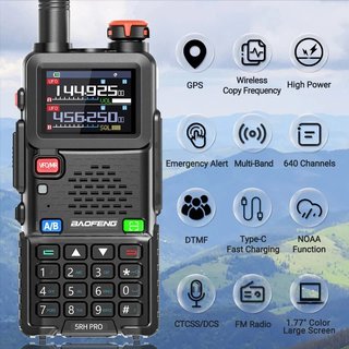 Ricetrasmittente Baofeng 5RH Pro Blu VHF UHF
