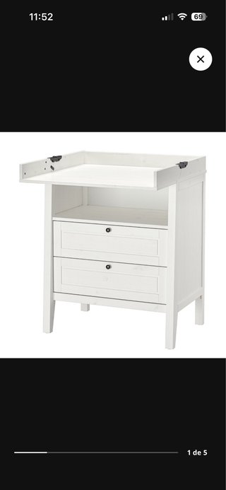 Cómoda cambiador IKEA Sundvik