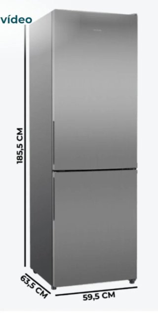 Nevera combi gris 170x58x55cm