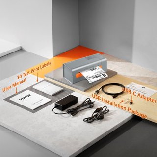 Stampante termica per etichette, 203 DPI 60 pezzi/min per pacchi di spedizione 4x6, connessione USB e riconoscimento automatico delle etichette, supporto per Windows/macOS/Linux, compatibile con Amazon, eBay,...