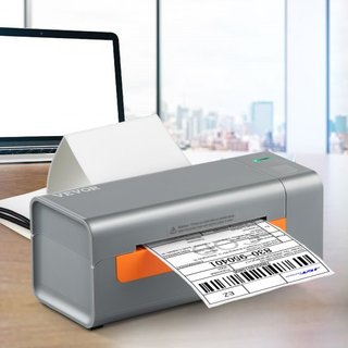 Stampante termica per etichette, 203 DPI 60 pezzi/min per pacchi di spedizione 4x6, connessione USB e riconoscimento automatico delle etichette, supporto per Windows/macOS/Linux, compatibile con Amazon, eBay,...