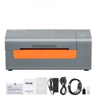 Stampante termica per etichette, 203 DPI 60 pezzi/min per pacchi di spedizione 4x6, connessione USB e riconoscimento automatico delle etichette, supporto per Windows/macOS/Linux, compatibile con Amazon, eBay,...