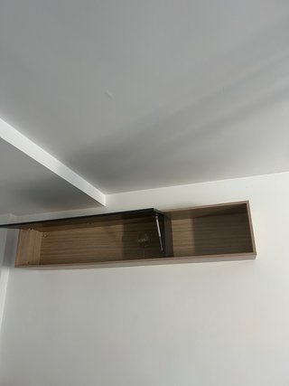 Mueble TV pared/suelo madera y gris