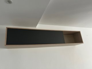 Mueble TV pared/suelo madera y gris