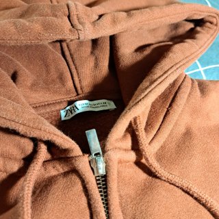 Zara Felpa Arancione Senza Maniche Taglia Unica