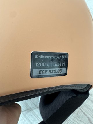 Casco Moto Unik talla M naranja pastel Mate